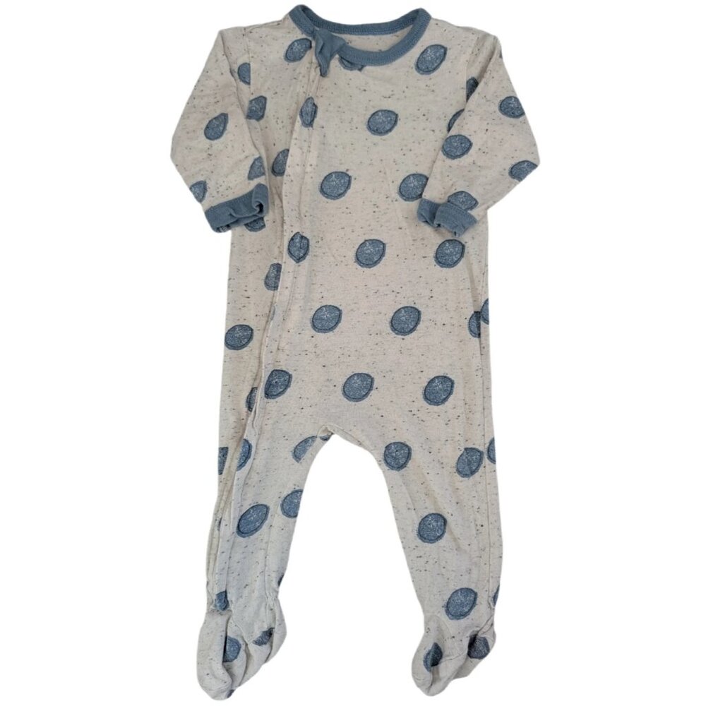 🇨🇦 Coccoli Blue Polkadot Speckles Footie 6m